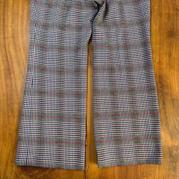 Vintage 70's Day's Men's Pants  38 x 32 Bootcut Plaid Polyester Knit Retro F3-12 - Picture 5 of 6